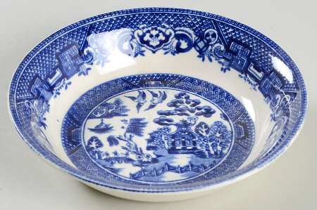 Old Willow Blue (No Trim) Fruit/Dessert (Sauce) Bowl