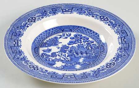 Old Willow Blue (No Trim) Rim Soup Bowl