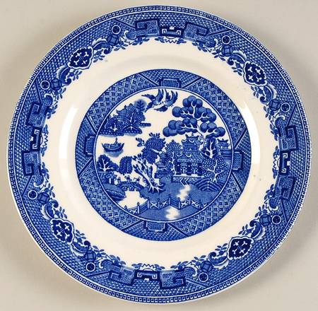 Old Willow Blue (No Trim) Salad Plate