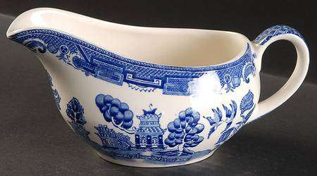 Old Willow Blue (No Trim) Gravy Boat