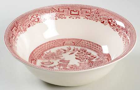 Old Willow Pink 8" Round Vegetable Bowl