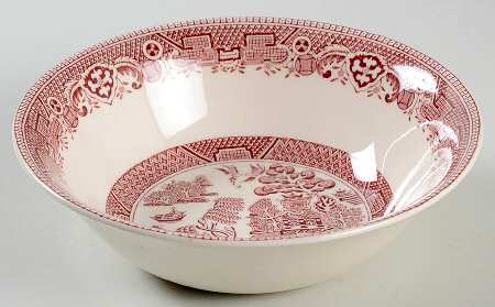 Old Willow Pink Coupe Cereal Bowl
