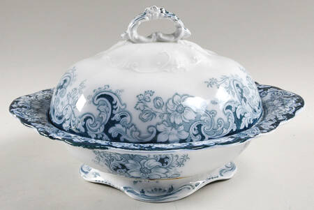 Ormonde Blue Green Round Covered Vegetable