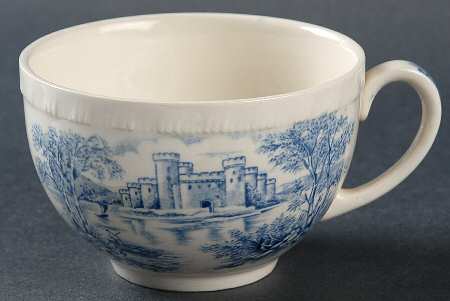 Queens Castle Blue Flat Cup
