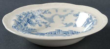 Queens Castle Blue Rim Cereal Bowl