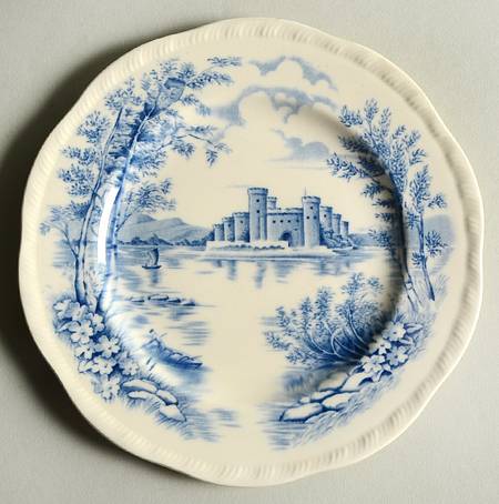 Queens Castle Blue Bread & Butter Plate