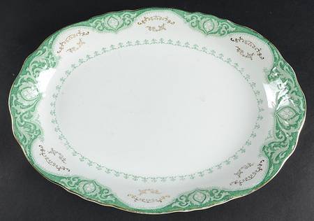 Raleigh Green 14" Oval Serving Platter