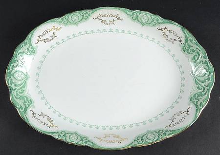 Raleigh Green 12" Oval Serving Platter