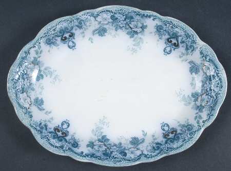 Richmond Blue Green 10" Oval Serving Platter