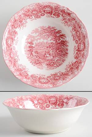 Romance Pink 8" Round Vegetable Bowl