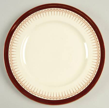 Royal Wembley Burgundy Luncheon Plate