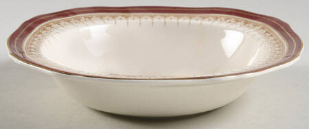 Royal Wembley Burgundy Square Cereal Bowl