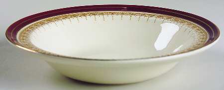 Royal Wembley Burgundy Rim Cereal Bowl