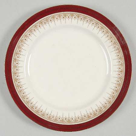 Royal Wembley Burgundy Bread & Butter Plate
