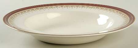 Royal Wembley Burgundy Rim Soup Bowl