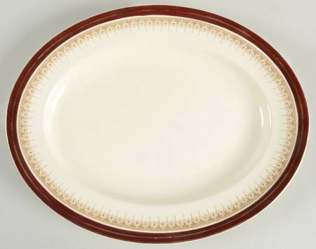 Royal Wembley Burgundy 11" Oval Serving Platter