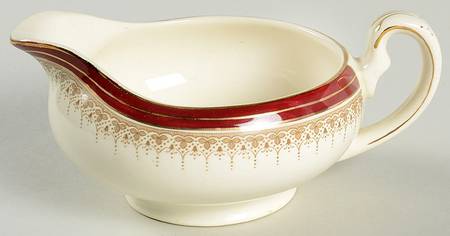 Royal Wembley Burgundy Gravy Boat
