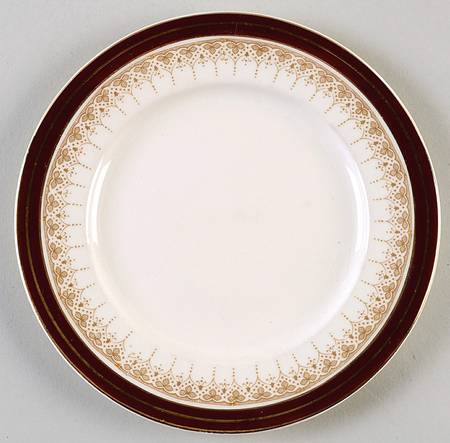 Royal Wembley Burgundy Bread & Butter Plate