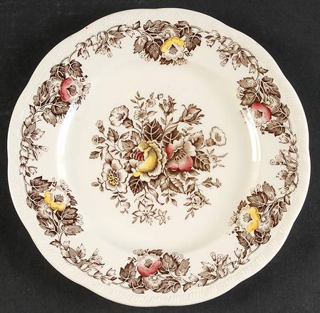 Salisbury Brown Multicolor Salad Plate