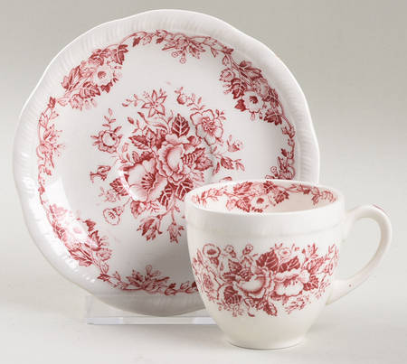 Salisbury Pink Flat Demitasse Cup & Saucer Set