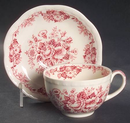 Salisbury Pink Flat Cup & Saucer Set