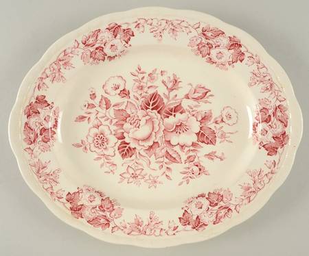 Salisbury Pink 12" Oval Serving Platter