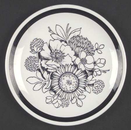Samoa Black and White Bread & Butter Plate