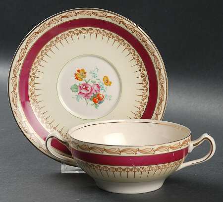 Saracen Flat Cream Soup Bowl & Saucer Set
