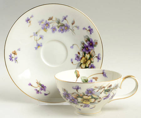 Adele (Norleans Shape) Flat Cup & Saucer Set