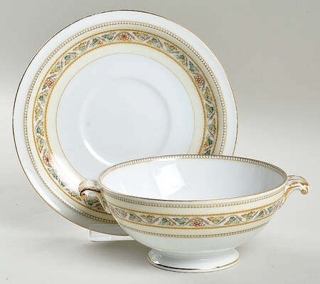 Anita Cream Soup Bowl & Saucer Set