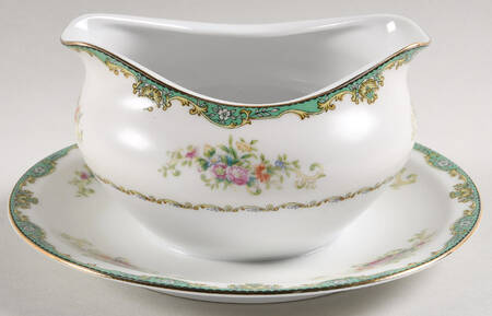 Ardsley Round Gravy Boat/Attached Underplate