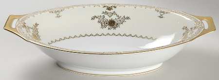 Augusta (Older, Gold Trim) 11" Oval Vegetable Bowl