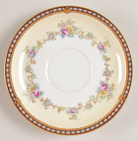 Augusta (Floral, Asama Shape) Saucer for Footed Cup by Meito