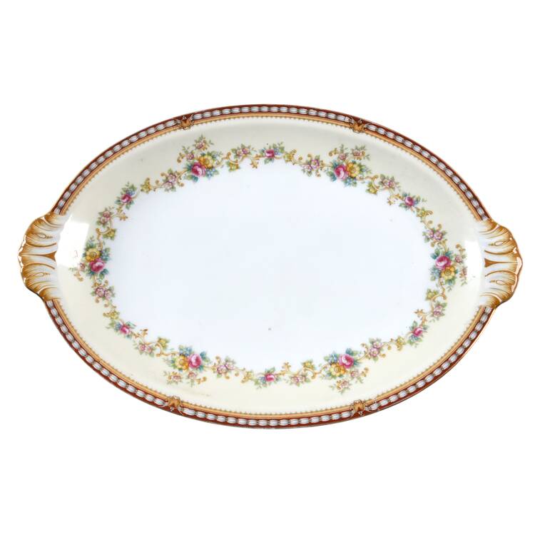 Augusta (Floral, Asama Shape) 12" Oval Serving Platter
