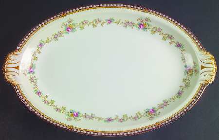 Augusta (Floral, Asama Shape) 15" Oval Serving Platter