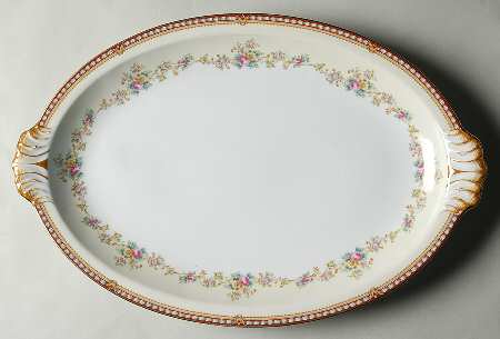 Augusta (Floral, Asama Shape) 17" Oval Serving Platter
