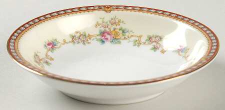 Augusta (Floral, Asama Shape) Rim Fruit/Dessert (Sauce) Bowl by Meito