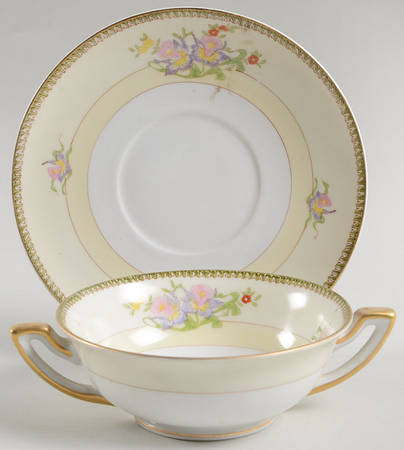 Berkshire Footed Cream Soup Bowl & Saucer Set
