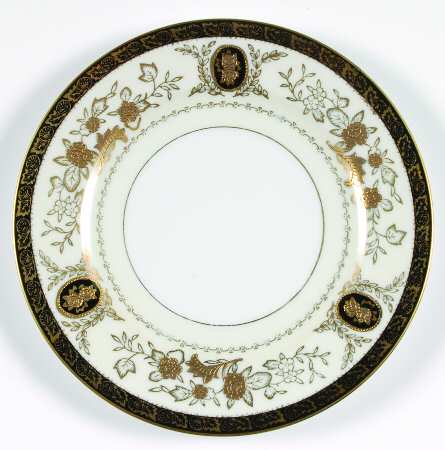 Black Cameo Bread & Butter Plate