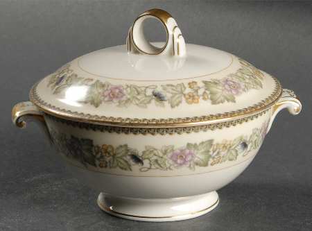 Bouquet Sugar Bowl & Lid