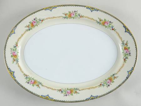 Bouquet (No Floral Center) 16" Oval Serving Platter