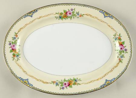 Bouquet (No Floral Center) 11" Oval Serving Platter