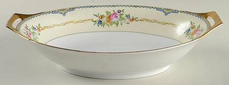 Bouquet (No Floral Center) 11" Oval Vegetable Bowl