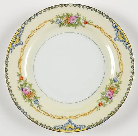 Bouquet (No Floral Center) Bread & Butter Plate by Meito
