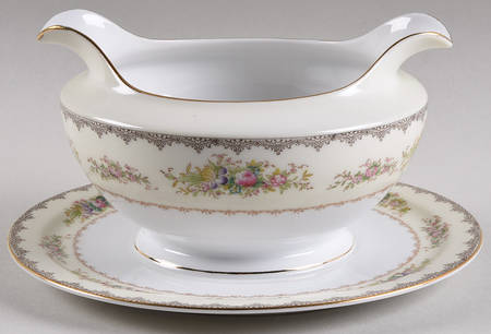 Bristol Round Gravy Boat/Attached Underplate