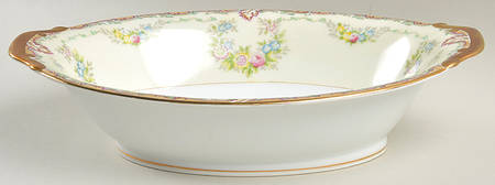Burgundy (Smooth Verge) 11" Oval Vegetable Bowl