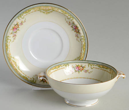 Cameron Footed Cream Soup Bowl & Saucer Set