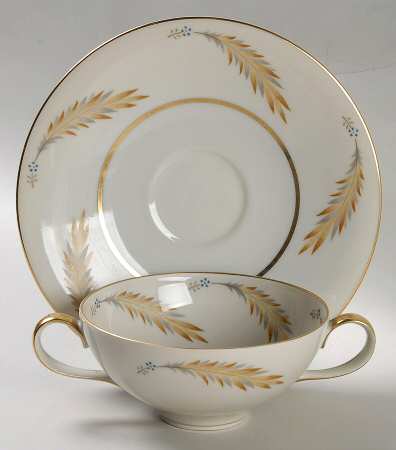Courtley Flat Cream Soup Bowl & Saucer Set
