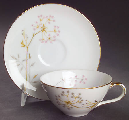 Dawn (Gold) Flat Cup & Saucer Set
