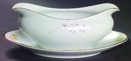 Dawn (Gold) Gravy Boat with Attached Underplate